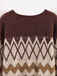 <span class=keywords><strong>Camisa</strong></span>/Blusa de Punto con Cinturón Jacquard Retro de Otoño para Mujer, Estilo Europeo y Americano, Comercio Exterior Transfronterizo - Product Image 4