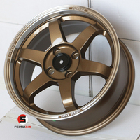 Jantes en alliage de voiture de course TE37 bronze noir 15*6,5 pouces 4*100/114,3 mm en stock