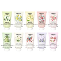 Crème pour les mains portable YIMIAOSI aux fruits et aux fleurs 30g, hydratante et parfumée ; Camomille, Lavande, Fleur de cerisier, Gardénia, Jasmin
