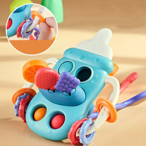 Populaire caoutchouc poignée formation chargeur jouet mignon bouteille tirer sensoriel anneau de dentition jouets sûr Silicone tirant chaîne activité jouet - Product Image 3