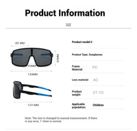 Lunettes de soleil de sport à lentille miroir une pièce pour enfants, garçons, filles, coupe-vent UV400, lunettes de cyclisme surdimensionnées, logo personnalisé, nouveauté sportive
