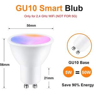Lampadina LED Antela 5W con Controllo WiFi e App, Dimmerabile RGB CCT 2700K-6500K, Compatibile con Alexa e Google Home, Set da 8 Pezzi - Product Image 3