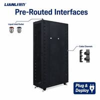 Armoire de serveur 48U à refroidissement liquide pour cluster de GPU IA, solution de plaque froide haute densité avec CDU prêt à l'emploi et certifié CE UL