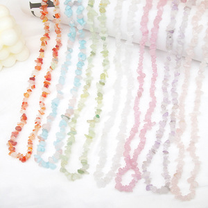 Perles en pierre de forme irrégulière, pierres en vrac pour la fabrication de bracelets, matériau cristallin, accessoires de bijoux DIY, origine Yiwu - Product Image 2