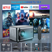 Projecteur domestique JY540 avec lampe LED haute définition, intelligent, Android, sans fil pour BT5.2 et Wi-Fi Proyector