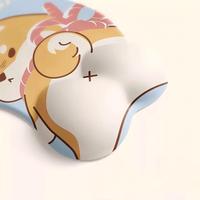 Nouveau design, vente en gros, tapis de souris 3D sexy avec repose-poignet, anime, dessin animé, personnalisé, en silicone imprimé, tapis de souris en forme de fesses