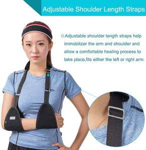 Attelle de soutien pour l'avant-bras, l'<span class=keywords><strong>humerus</strong></span> et le poignet, <span class=keywords><strong>fracture</strong></span>, entorse, longueur réglable, soulage la fatigue du cou, taille unique, adulte, enfant, noir, bleu - Product Image 3