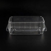 Boîte d'emballage jetable en plastique avec couvercle à charnière transparent, récipient en plastique