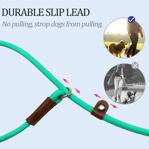 High Quality PU Leather Nylon Rope Multi-Functional Adjustable Training Slip <b>Dog</b> <b>Leash</b> Stylish and Durable Modern Fashion - Product Image 2