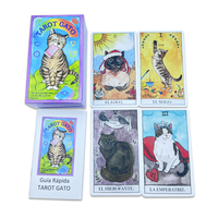 Carte Oracle personnalisée avec guide 4/C impression carte de jeu carte positive Affirmation personnalisée 78 cartes Animal Tarot Deck