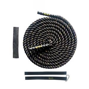 Tùy Chỉnh Logo Tập Thể Dục Workout Strength Đào Tạo Undulation 1.5 "30ft Poly Dacron Battle Rope - Product Image 2