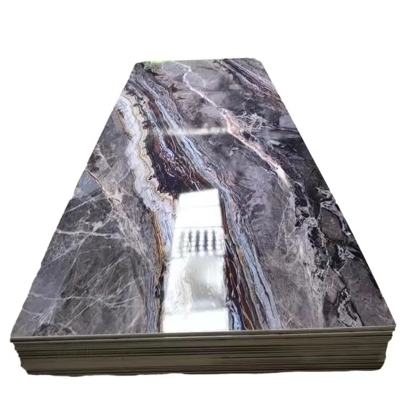faux marble wall panels flexible marble sheet plastic wall panel Decorative PVC UV Marble Sheet