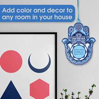 Décor oeil maléfique en acrylique | Hamsa main de Fatima ojo turco Nazar amulette suspendue bénédiction du christ Protection pour la maison et cadeau