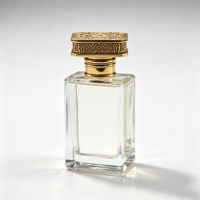 Capuchon de parfum de luxe orné de motifs floraux en alliage de zinc, couvercle octogonal vintage en Zamac, placage antique, logo personnalisé