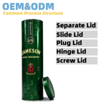 Personnalisation en usine whisky café fer blanc peut couvercle d'étanchéité innovant finition de couleur personnalisée Logo en relief Protection recyclable