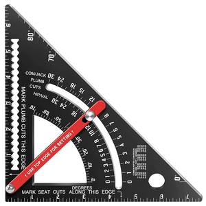 Adjustable Imperial Units Aluminum Alloy Angle Ruler Set Square Scribing Ruler <b>Woodworking</b> Auxiliary Measuring <b>Tools</b> - Product Image 2