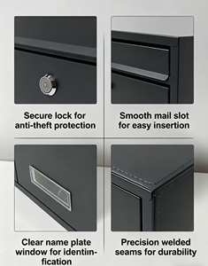 Boîte <span class=keywords><strong>aux</strong></span> <span class=keywords><strong>lettres</strong></span> en acier de jardin extérieur pour le stockage de <span class=keywords><strong>lettres</strong></span> Boîte <span class=keywords><strong>aux</strong></span> <span class=keywords><strong>lettres</strong></span> avec <span class=keywords><strong>plaque</strong></span> signalétique personnalisée - Product Image 3