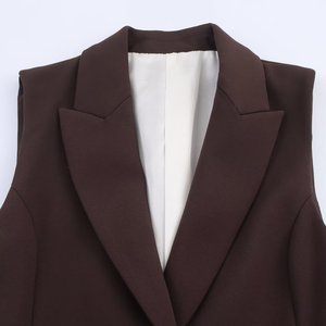 TAOP&ZA Nouvelle Collection Automne 2025 : <span class=keywords><strong>Gilet</strong></span> <span class=keywords><strong>Long</strong></span> Sans Manches à Col et Rayures Latérales Colorées 8741326 8742326 - Product Image 3