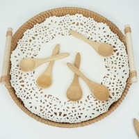 Cuillère en bambou mini pour miel et confiture, écologique, personnalisable, vente chaude en usine