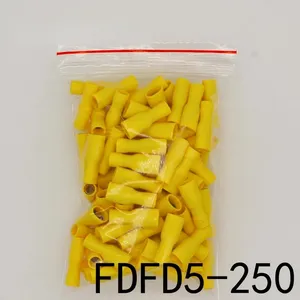 FDFD5-250 FDFD5.5-250 Isolierte elektrische Crimp klemmenst ecker Kabel Draht verbinder 100 teile/paket AWG 12-10 FDFD