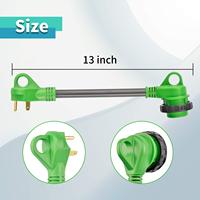 Cable adaptador RV de 30 amperios, NEMA 2. 2 Dogbone con conector Twist Lock para uso temporal de remolque camper