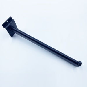 Wholesale Adjustable Metal Black Slatwall Clothes Display <strong>Hooks</strong> <strong>Brackets</strong> Fittings 300mm Length 15x30mm Thickness for - Product Image 5