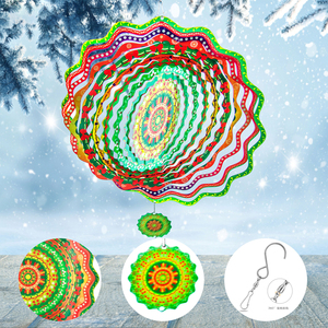 Nuevo Molinillo de Viento Metálico para Navidad, Adorno de Jardín, Molinillo de Viento 3D Grande - Product Image 6