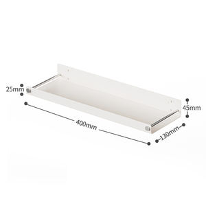 Étagères murales flottantes - Métal blanc pulvérisé, multifonctionnelles pour chambre et salon, étagère de présentation polyvalente pour rangement de livres d'enfants - Product Image 4