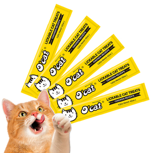 Vente en gros d'usine de nourriture humide pour chat saveur poulet friandises pour chat collation crémeuse naturelle nourriture humide pour chat - Product Image 1