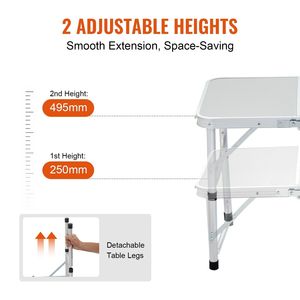 Mesa de Camping Plegable de Aluminio Ultracompacta con Altura Ajustable y Diseño Ligero para Aventuras al Aire Libre - Product Image 5