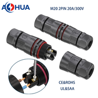 Câble de pilote d'alimentation AOHUA Câble IP67 2 3 4 broches Fixation à vis Connecteur de fil étanche