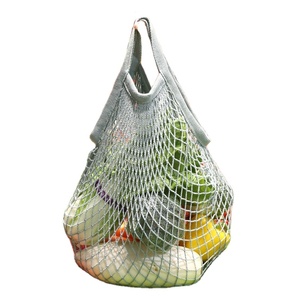 Hot Sale Organic Sustainable Reusable Shopping Long Handle 100% Cotton Mesh <strong>Bag</strong> - Product Image 1