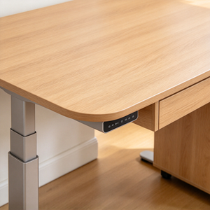 Escritorio de Computadora con Altura Ajustable y Almacenamiento en Cajones, Mesa de Oficina de Madera para el Hogar, Oficina o Escuela - Product Image 4