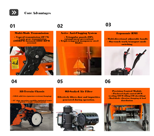 2025 New tự động cưỡi điện weeder máy chuyên nghiệp Xăng Powered với ROTARY làm đất và cắt cỏ chức năng - Product Image 2