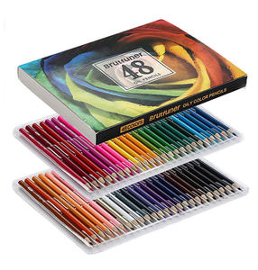 Crayons <span class=keywords><strong>de</strong></span> <span class=keywords><strong>couleur</strong></span> 48 couleurs, mine <span class=keywords><strong>de</strong></span> <span class=keywords><strong>couleur</strong></span> huileuse 3,0 mm, support rond en pin, <span class=keywords><strong>Brutfuner</strong></span>, art, croquis, peinture, certifié EN71, ensemble - Product Image 3