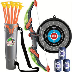 Set giocattolo con arco e freccia di balestra per bambini-bersaglio per tiro con l'arco per principianti con ventose professionali per ragazzi - Product Image 1