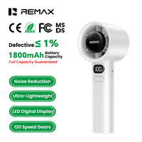 Ventilateur portable REMAX RS-SF10 120 vitesses, ventilateur turbo haute vitesse 142g, mini ventilateur portable avec affichage LED de la puissance et moteur silencieux pour l'extérieur
