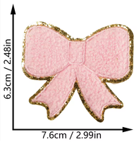 Patchs en chenille brodés faits à la main en gros, thermocollants, de haute qualité, rouge, arbre de Noël, bonhomme de neige, chaussettes, vêtements pour femmes et hommes