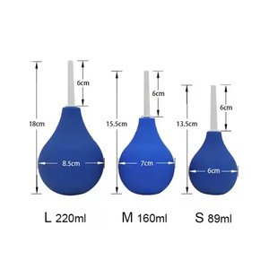 Lavman ampul Anal Douche su çıkış delikleri ile Anal temizleyici kiti Anal Plug tasarım kullanımlık Anti geri akış lavman Douche - Product Image 4