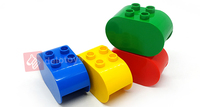 DELO TOYS (7 couleurs) Blocs en plastique ABS Briques de construction MOC Jouets de construction pour enfants 2 X 4 X 2 extrémités arrondies 2*4*2 (JC052)
