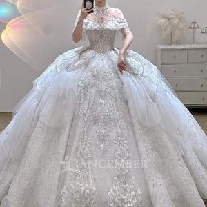 Robe de mariée de style princesse avec corsage perlé et appliques florales 3D, robes de mariée pour femmes, personnalisées Lsjj84 - Product Image 2