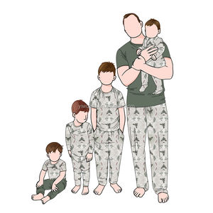 الأكثر مبيعًا منامة عائلية من قطعتين مريحة وجو بسيط ومريح من الخيزران للتنفس - Product Image 3