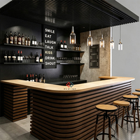 Comptoir de bar moderne de luxe pour boîte de nuit avec design lumineux élégant, comptoir de bar à jus à vendre