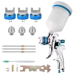 HVLP Paint Spray gun for wall painting Pneumatic Tool with Three Different Spray Nozzles