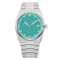 Montre-bracelet vintage pour homme, boîtier en acier inoxydable, logo personnalisé, étanche 5 ATM, mouvement à quartz, montre de luxe