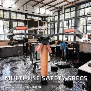 Lunettes de protection industrielles multi-usages, cadre en plastique transparent, anti-rayures, anti-buée, réglables, protection contre la poussière, fabrication chinoise - Product Image 2