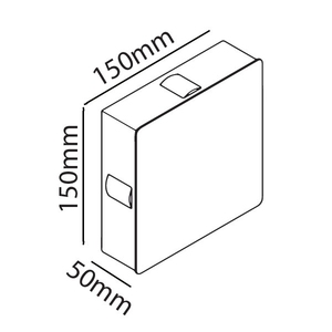 V-TAC VT-704 4W LED luce da parete IP65 forma quadrata 4000K con materiale di Base in alluminio CCT bianco caldo 12W per uso giardino - Product Image 2