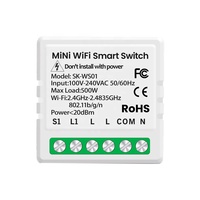 Module de commutation intelligent WiFi 1/2/3/4 voies pour Smart Life, télécommande sans fil, compatible Alexa, domotique vocale