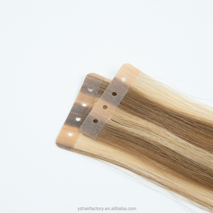 European Full Pu Skin Weft Russian Human Hair <b>Tape</b> Hair Extension Inject Invisible Skin <b>Tape</b> In Extensions Human Hair - Product Image 5