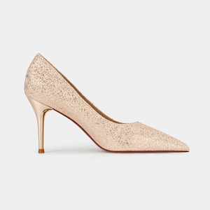 Escarpins personnalisables à bout pointu et talon aiguille pour mariée, avec strass, à enfiler, chaussures à talons hauts - Product Image 2